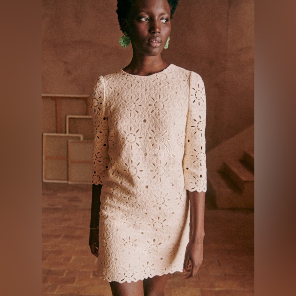 Sézane Krissy dress in Ecru